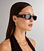 Le Specs Unisex Unreal! 52mm Rectangle Sunglasses, Color:Shiny Black - Image 4