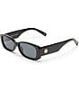 Le Specs Unisex Unreal! 52mm Rectangle Sunglasses, Color:Shiny Black - Image 1
