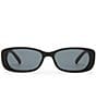 Le Specs Unisex Unreal! 52mm Rectangle Sunglasses, Color:Shiny Black - Image 2
