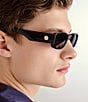 Le Specs Unisex Unreal! 52mm Rectangle Sunglasses, Color:Shiny Black - Image 5