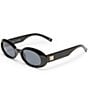 Le Specs Unisex Work It! 53mm Oval Sunglasses, Color:Black - Image 1