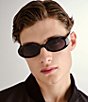 Le Specs Unisex Work It! 53mm Oval Sunglasses, Color:Black - Image 4