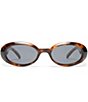 Le Specs Unisex Work It! 53mm Tortoise Oval Sunglasses, Color:Dark Tortoise - Image 2