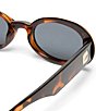 Le Specs Unisex Work It! 53mm Tortoise Oval Sunglasses, Color:Dark Tortoise - Image 3