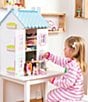 Color:Multi - Image 5 - Daisylane Blue Bird Cottage Dollhouse & Furniture
