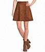 Le'AL.X Suede A-Line Coordinating Mini Skirt - Image 1