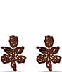 Lele Sadoughi Sparkle Paper Lily Drop Earrings - Image 1