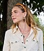 Lele Sadoughi Agate Resin Drop Collar Neclkace - Image 2