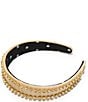 Lele Sadoughi Bessette Crystal Edge Velvet Headband - Image 1