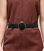 Lele Sadoughi Oasis Station Onyx Stone Leather Belt - Image 1