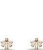 Lele Sadoughi Scallop Pearl Stud Earrings - Image 1