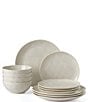 Color:Grey - Image 1 - Bay Colors Collection 12-Piece Dinnerware Set
