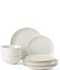 Color:White - Image 1 - Bay Colors Collection 12-Piece Dinnerware Set