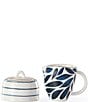 Color:White/Blue - Image 1 - Blue Bay 2-Piece Creamer & Sugar Bowl Set
