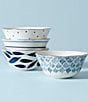 Color:Blue/White - Image 1 - Blue Bay All-Purpose Bowls, Set of 4