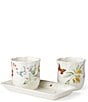 Color:White - Image 2 - Butterfly Meadow 3-Piece Herb Pots & Tray Set