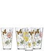 Color:Clear - Image 1 - Butterfly Meadow Acrylic 4-Piece Highball Glass Set