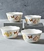 Color:White - Image 2 - Butterfly Meadow Melamine 4-Piece All-Purpose Bowl Set