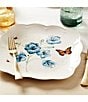 Color:White - Image 3 - Butterfly Meadow Square Dinner Plates 4-Piece Set