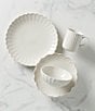 Color:White - Image 2 - French Perle Scallop 4-Piece Place Setting
