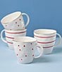 Lenox Garnet Bay Mugs, Set of 4, Color:White - Image 2