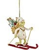 Lenox Grinch On Skis Porcelain Ornament - Image 1