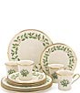 Lenox Holiday 12-Piece Floral Motif Dinnerware Set - Image 1
