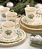 Lenox Holiday 12-Piece Floral Motif Dinnerware Set - Image 3