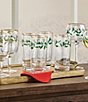 Color:Multi - Image 3 - Holiday Holly 4-Piece Iced Beverage Glass Set