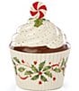 Lenox Holiday Cupcake Covered Candy Dish, Color:Ivory - Image 1