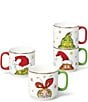 Lenox Merry Grinchmas Collection Assorted Novelty Stackable Mugs, Set of 4, Color:Ivory - Image 1