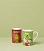 Oneida Lenox Merry Grinchmas Naughty & Nice Novelty Mugs, Set of 2, Color:Ivory - Image 2