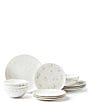 Color:White - Image 1 - Oyster Bay 12-Piece Dinnerware Set