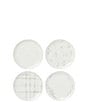 Color:White - Image 1 - Oyster Bay 4-Piece Accent Salad Plate Set