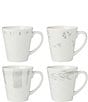 Color:White - Image 1 - Oyster Bay 4-Piece Mug Set