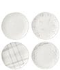 Color:White - Image 1 - Oyster Bay Collection Assorted Tidbit Plates, Set of 4