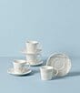 Color:White - Image 3 - Oyster Bay Collection Espresso Cup and Saucer 8-Piece Set