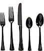 Lenox Portola 20-Piece Stainless Steel Flatware Set, Color:Glossy Black - Image 1