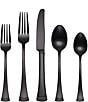 Lenox Portola 20-Piece Stainless Steel Flatware Set, Color:Matte Black - Image 1