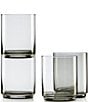 Color:Grey - Image 1 - Tuscany Classic Stackable 4-Piece Blue Tall Glasses