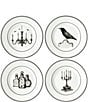 Lenox Vintage Halloween 4-Piece Dessert Plate Set, Color:White - Image 1