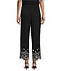 Leo & Nicole Embroidered Scalloped Hem Pull-On Pants - Image 2