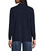 Leo & Nicole Petite Size Shawl Collar Long Sleeve Open-Front Cardigan, Color:Navy Night - Image 2