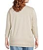 Leo & Nicole Plus Size 3/4 Sleeve Open-Front Sweater Cardigan - Image 6