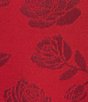 Leo & Nicole Plus Size Envelope Neck Long Sleeve Allover Rose Jacquard Sweater - Image 4