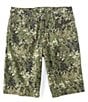 Color:Dotted Camo Mossy - Image 1 - Levi's® 469 Loose Fit Camo 12#double; Inseam Denim Shorts