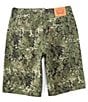 Color:Dotted Camo Mossy - Image 2 - Levi's® 469 Loose Fit Camo 12#double; Inseam Denim Shorts