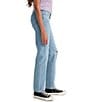 Color:Lane Change - Image 3 - Levi's® 501 High Rise Distressed Straight Jeans