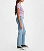 Color:Lane Change - Image 6 - Levi's® 501 High Rise Distressed Straight Jeans