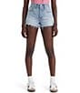 Color:Micro Vibes - Image 1 - Levi's® 501 High Rise Frayed Hem Cut Off Shorts
